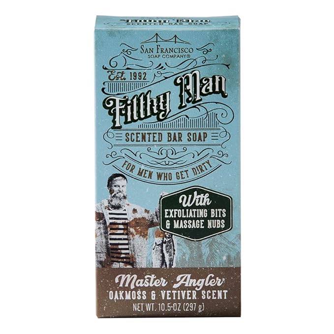 San Francisco Soap Company Filthy Man Scented Bar Soap Master Angler Oak Moss and Vetiver