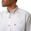 Ariat Men's Team Logo Twill Classic Fit Shirt White Mexico 10040911