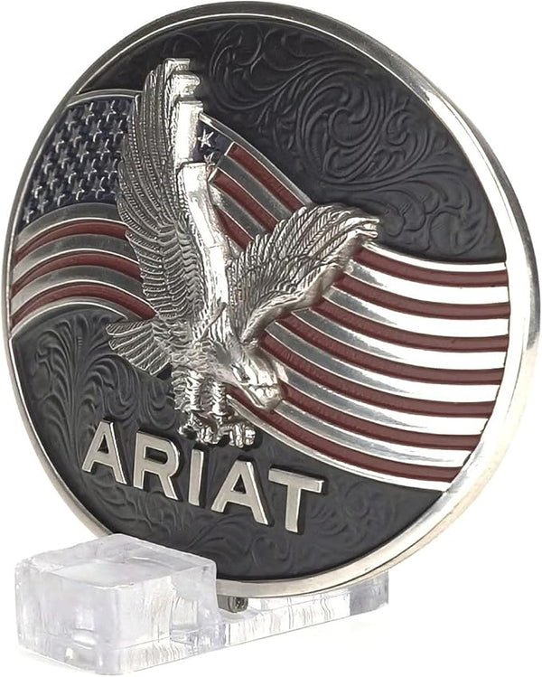 Ariat Unisex Adult American Flag Eagle  Oval Buckle A37067