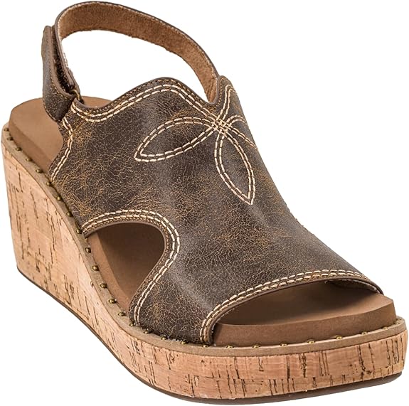 Corkys Darlin Cognac Wedge Sandal - 41-0715-COGN-Q