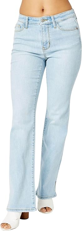 Judy Blue Mid Rise Side Slit Hem Bootcut JB82552