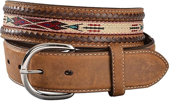 Tony Lama Edge Horse Hair Ribbon Belt-5A109