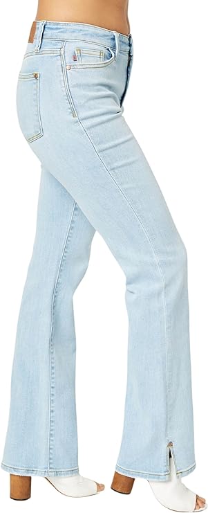 Judy Blue Mid Rise Side Slit Hem Bootcut JB82552