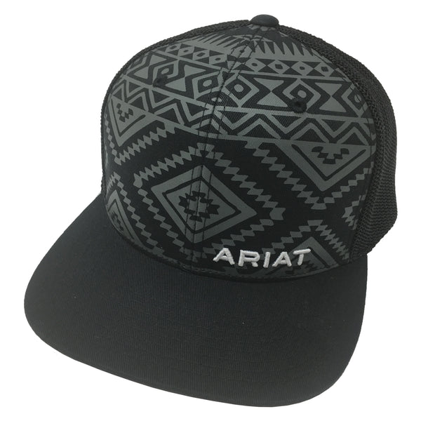 ARIAT Youth Aztec Black Flat Bill Cap A300081601