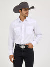 Wrangler Men's Western Long Sleeve Western Snap Dobby Stripe Shirt 75221WH
