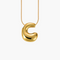 Cape Diablo Golden Glow Bubble Letter Initial Necklace