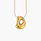 Cape Diablo Golden Glow Bubble Letter Initial Necklace
