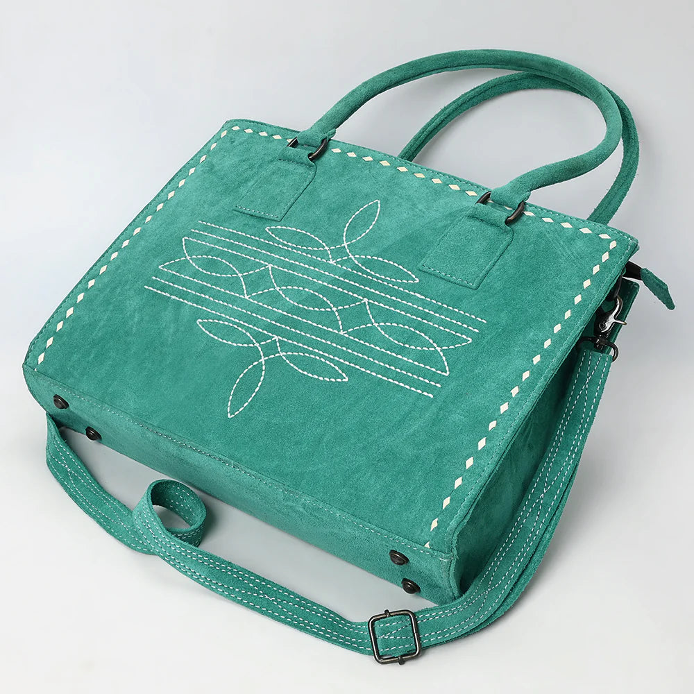 American Darling Large Suede Tote Green in color with Concealed Carry area ADBG1553A