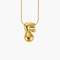 Cape Diablo Golden Glow Bubble Letter Initial Necklace