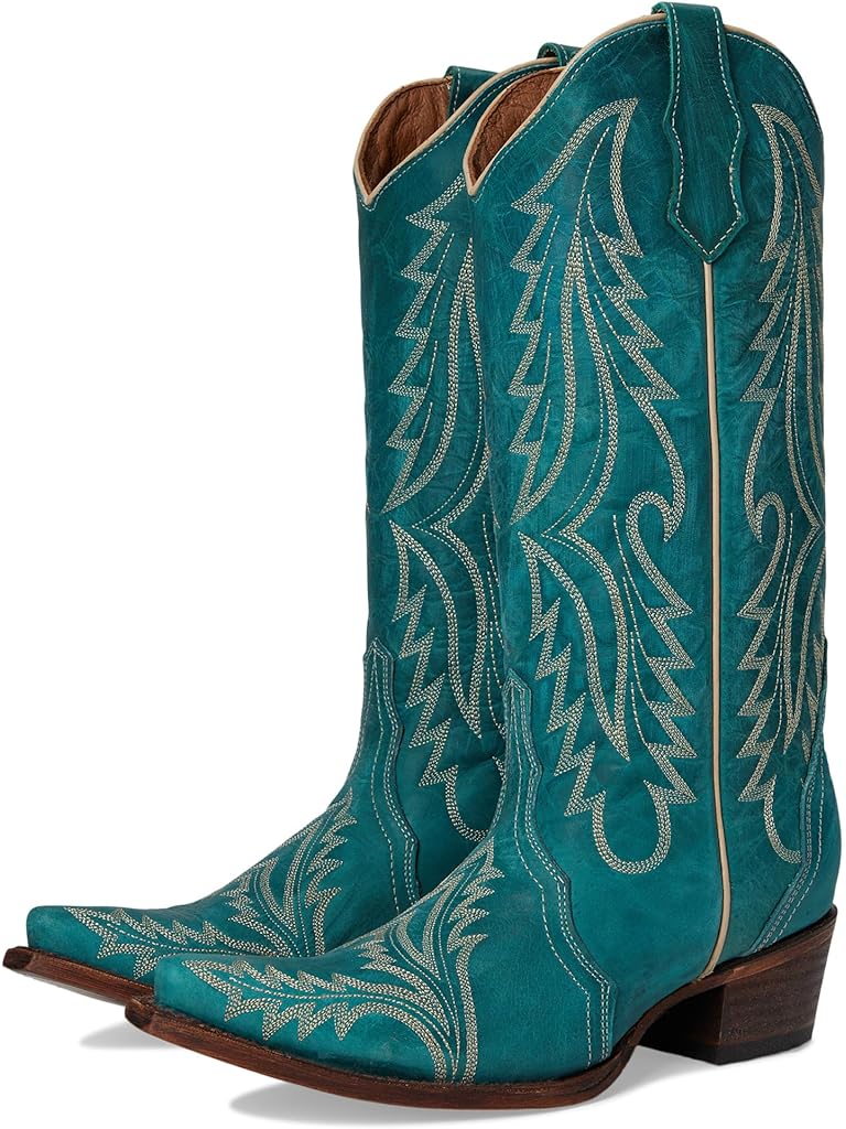 Corral Ladies Teal Green Pointed Toe Boot-L6215