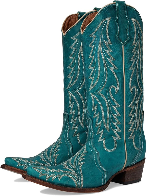 Corral Ladies Teal Green Pointed Toe Boot-L6215