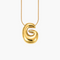Cape Diablo Golden Glow Bubble Letter Initial Necklace