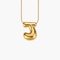 Cape Diablo Golden Glow Bubble Letter Initial Necklace