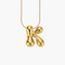 Cape Diablo Golden Glow Bubble Letter Initial Necklace