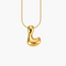Cape Diablo Golden Glow Bubble Letter Initial Necklace