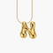Cape Diablo Golden Glow Bubble Letter Initial Necklace