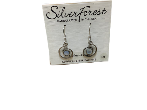 Silver Forest Silver Coil with Stone - NE-2267