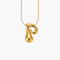 Cape Diablo Golden Glow Bubble Letter Initial Necklace