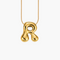 Cape Diablo Golden Glow Bubble Letter Initial Necklace