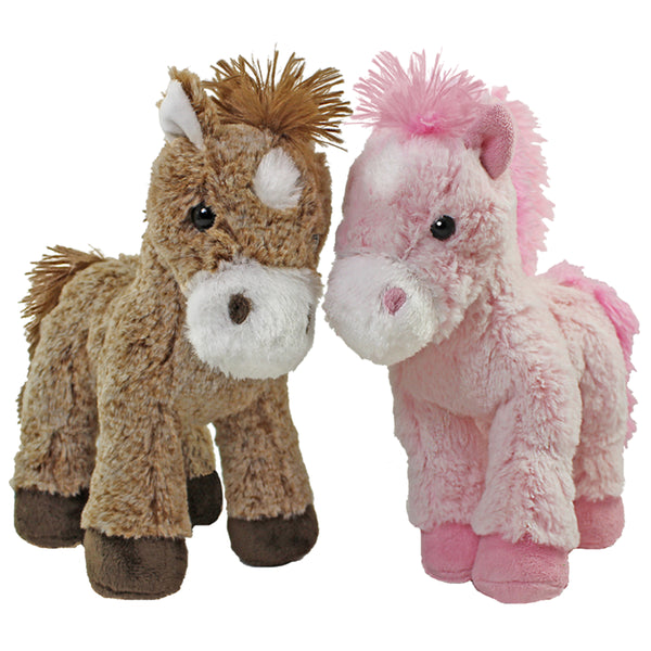 Wish Pet 9.5" Standing Horse Assorted Brown/Piink 93356