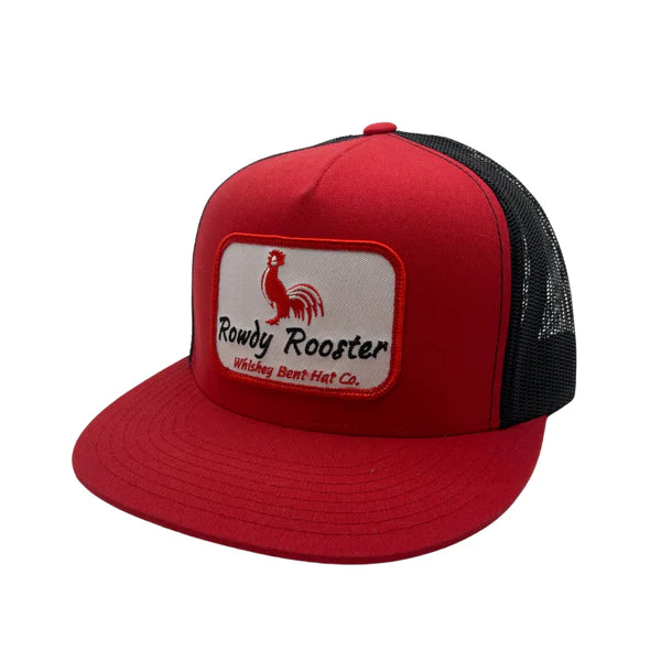 Whiskey Bent Hat Co. Rowdy Rooster Red/Black Trucker