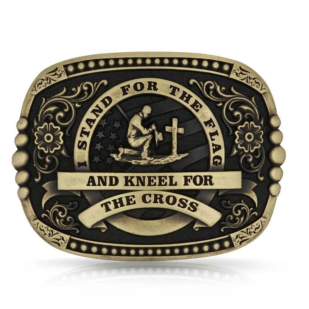 Montana Silversmiths Atitude Knee for the Cross Buckle-A1040C