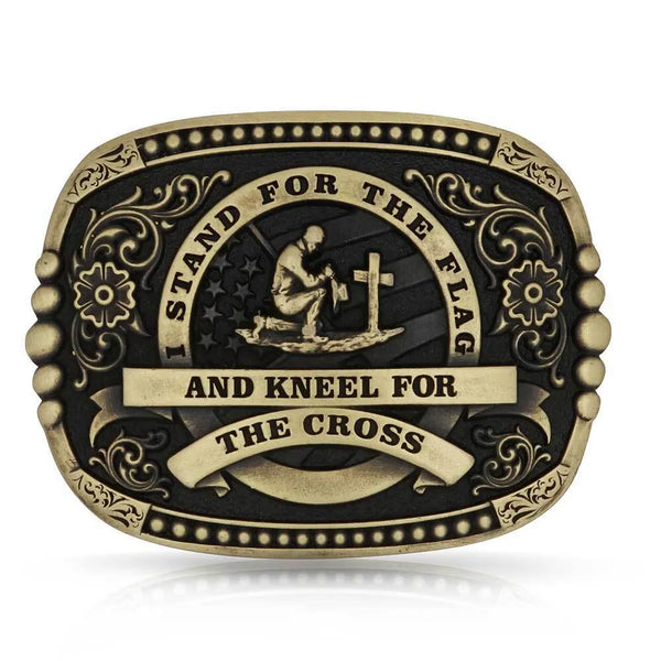 Montana Silversmiths Atitude Knee for the Cross Buckle-A1040C