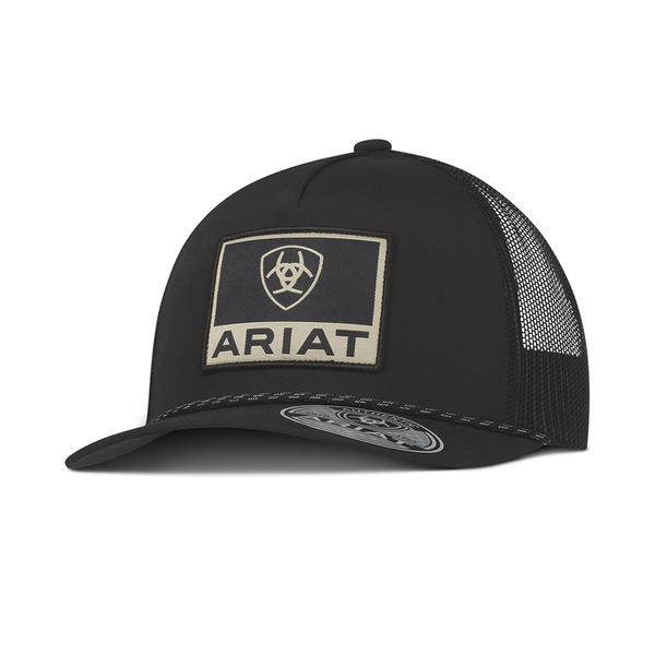 Ariat Men's Square Patch Snap Back Cap Black A300092501