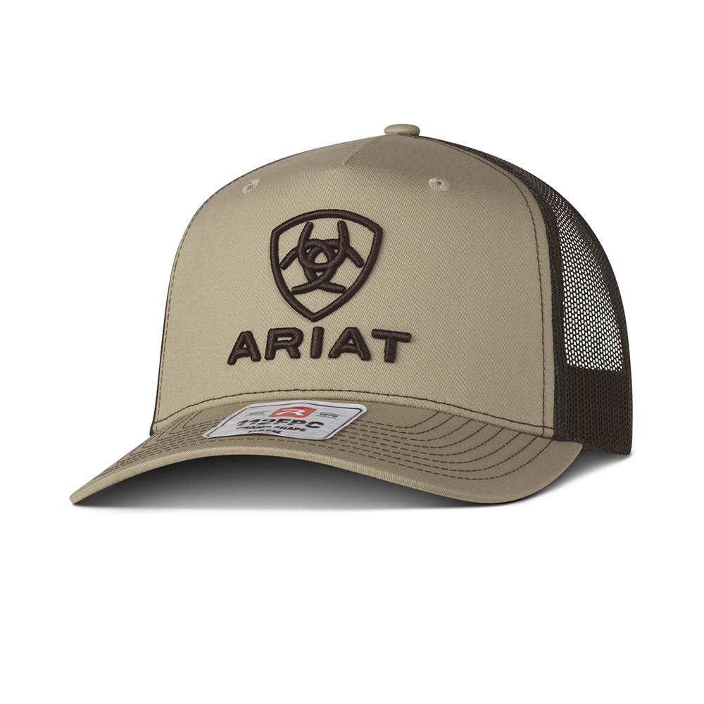 Ariat Men's 3D Logo Embroidered Snap Back Cap Tan A300097808