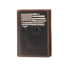 Ariat Distressed American Flag Trifold Wallet A3553934