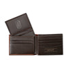 Ariat Brown Textured Leather with Red Trim Bifold Wallet A3569302