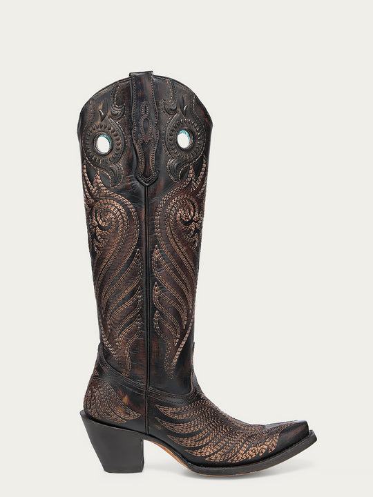 Corral Ladies Honey Snip Toe Tall Top Western Boots- A4814