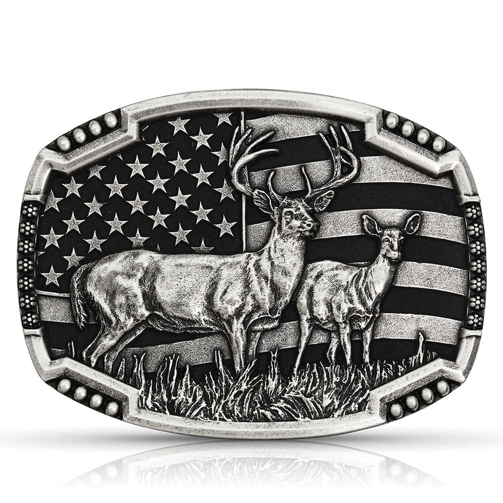 Montana Silversmiths Matched Pair Deer Buckle A785S