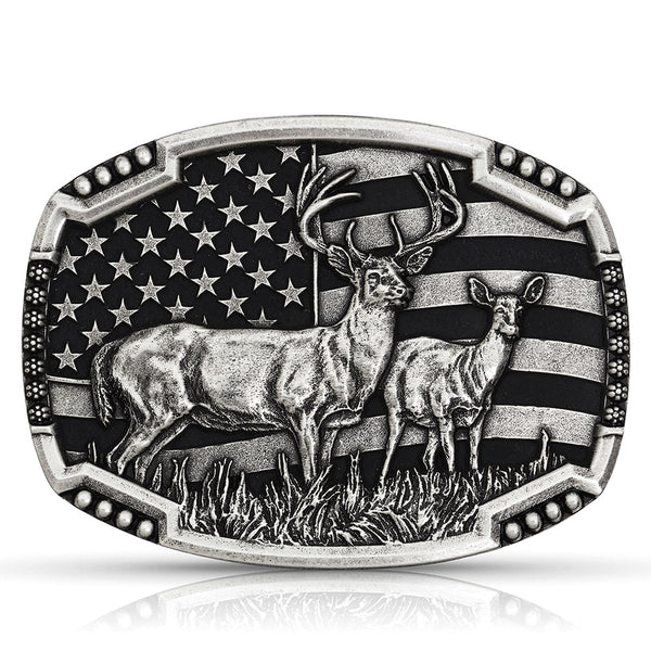 Montana Silversmiths Matched Pair Deer Buckle A785S