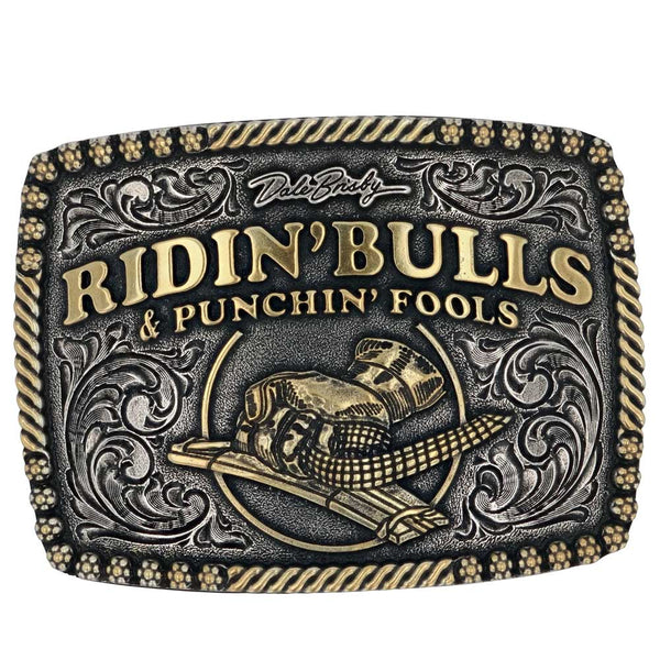 Montana Silversmiths Dale Brisby Bulls & Fools Attitude Belt Buckle A917DB