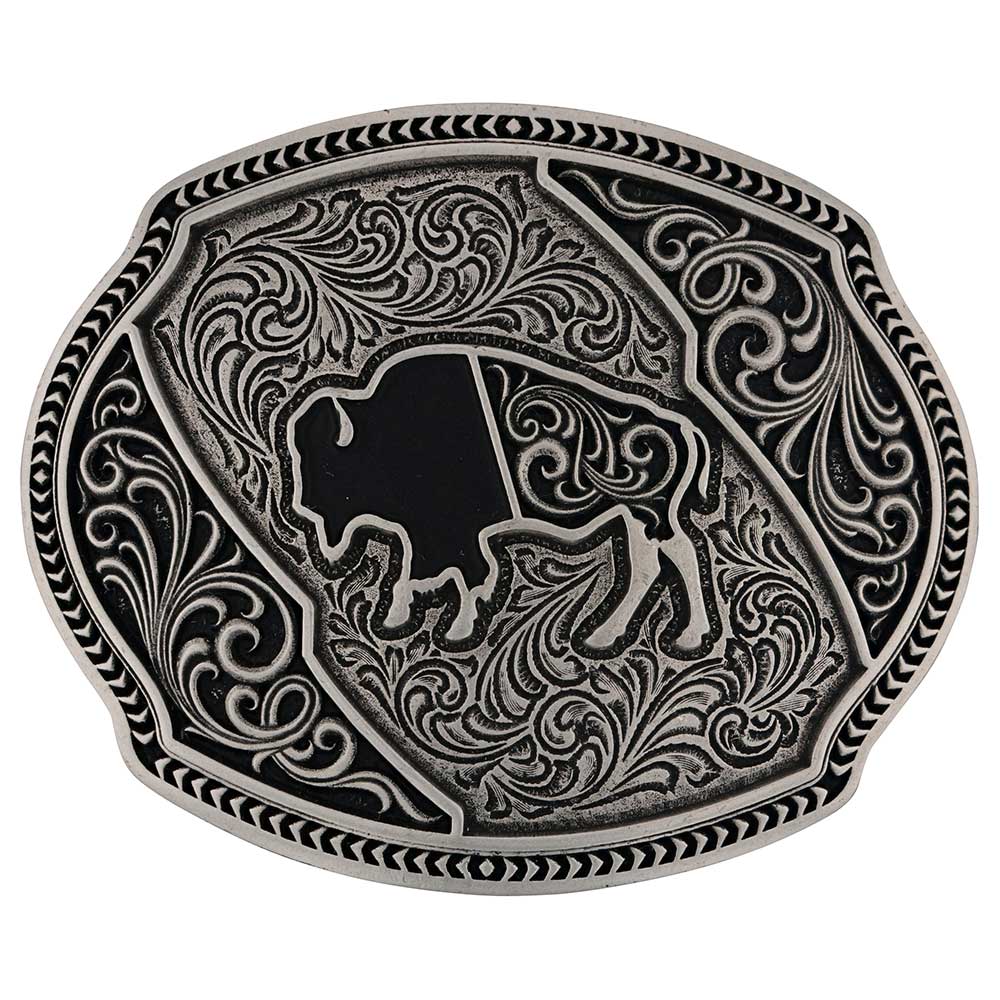 Attitude by Montana Silversmiths Buffalo Roam Buckle- A987S