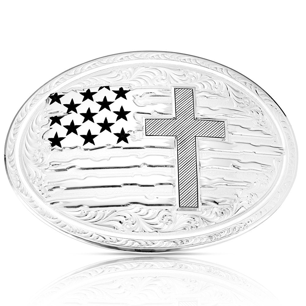 Montana Silversmiths Land of the Free American Made Buckle AM58910