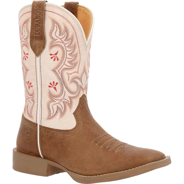 Durango Ladies Westward™ Embroidered Brown & Cream Western Boot - DRD0482
