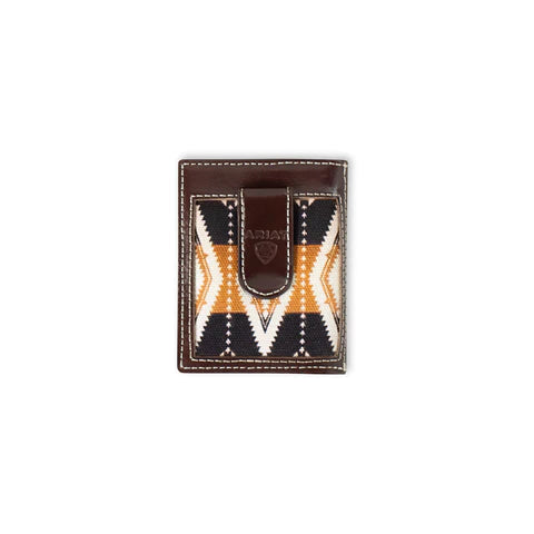 Ariat Men's Southwestern Fabric Brown Money Clip A3559602