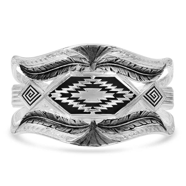 Montana Sliversmiths Courage & Strength Feather Cut-Out Cuff Bracelet-BC4343