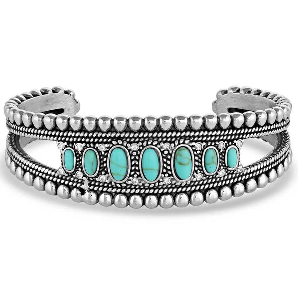 Montana Sliversmiths Lucky Roads Turquoise Cuff Bracelet-BC5467