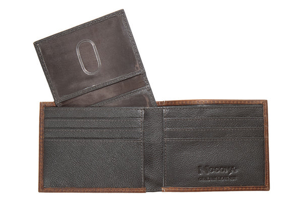 Nocona Bifold Ostrich Brown Print Wallet N500050602