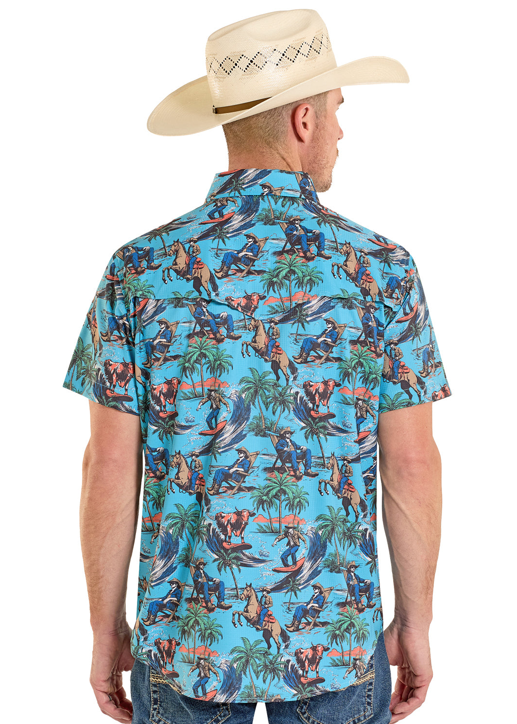 Rock & Roll Men's Hang Ten Cowboy Tek Western - BMN3S08398