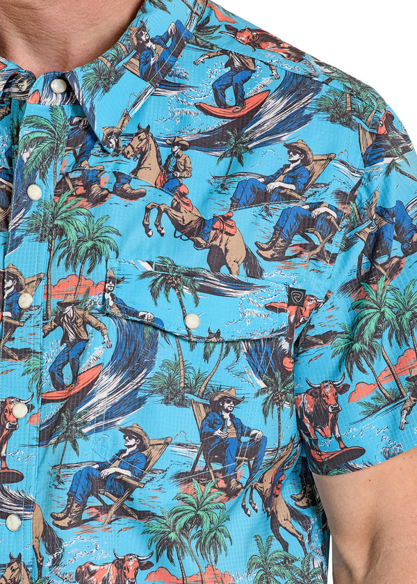 Rock & Roll Men's Hang Ten Cowboy Tek Western - BMN3S08398