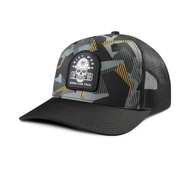 Ariat Work Bold Pattern Skull Black Ball Cap - A290001601