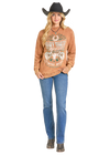 Rock and Roll Ladies Honky Tonkin Pullover-BW91T07334