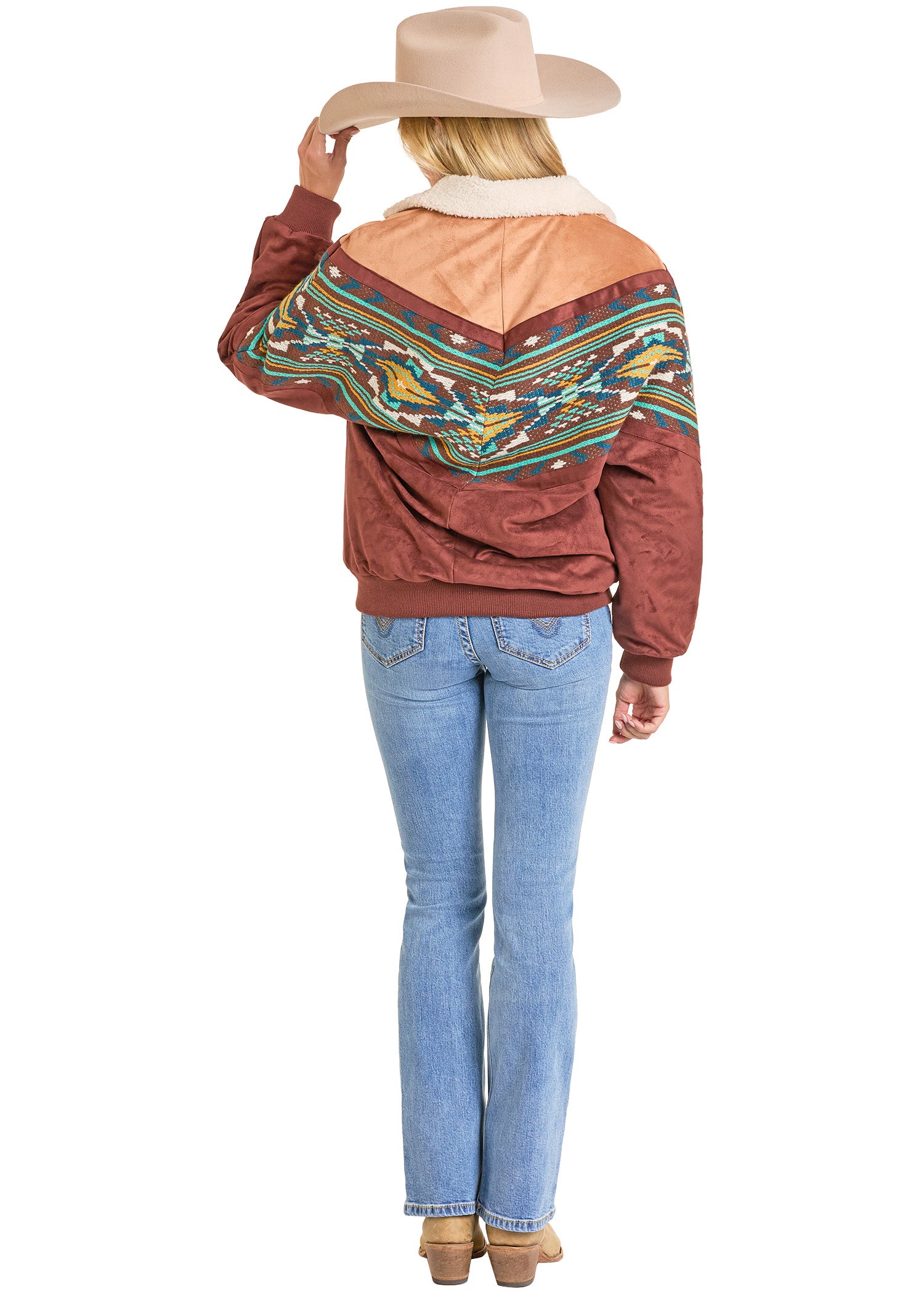 Panhandle Women's Oversized Microsuede Bomber - BW92C06949