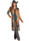 Rock and Roll Ladies Aztec Knit Duster-BW95T09365