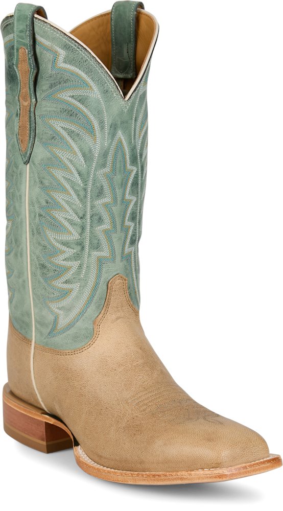 Justin 13" Men's Burchett Bone Goat J124 Wide Square Toe - CX1311
