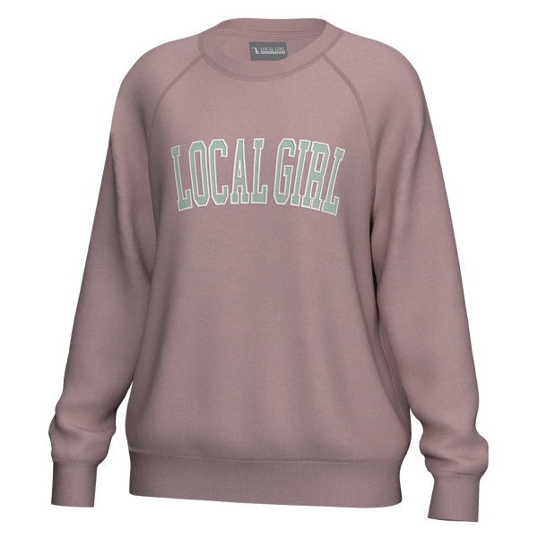 Local Girl Outfitters Ladies "Local Girl" Cotton Crew Neck - Blush - L5130001BLH